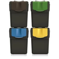Abfalleimer Mülleimer Keden ISWB20S4 Sortibox Mülltrennung Behälter 4x20L Set