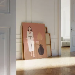 Abstrakte Frauen Poster · Geschenkidee · Boho Frauen Terrakotta Wüstenmotive