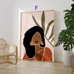 Abstrakte Frauen Poster · Geschenkidee · Boho Frauen Terrakotta Wüstenmotive