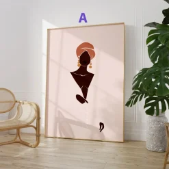 Abstrakte Frauen Poster · Geschenkidee · Boho Frauen Terrakotta Wüstenmotive