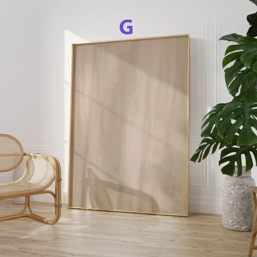 Abstrakte Linien Poster · Geschenkidee · Minimalistische Line Art in Beige un
