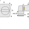 ABUS 7530 W Tür - Zusatzschloss MIT Sperrbügel für schmale Profile