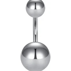 AceFun Bauchnabelpiercing aus massivem Titan, 12mm, Silber - Ideal für frische