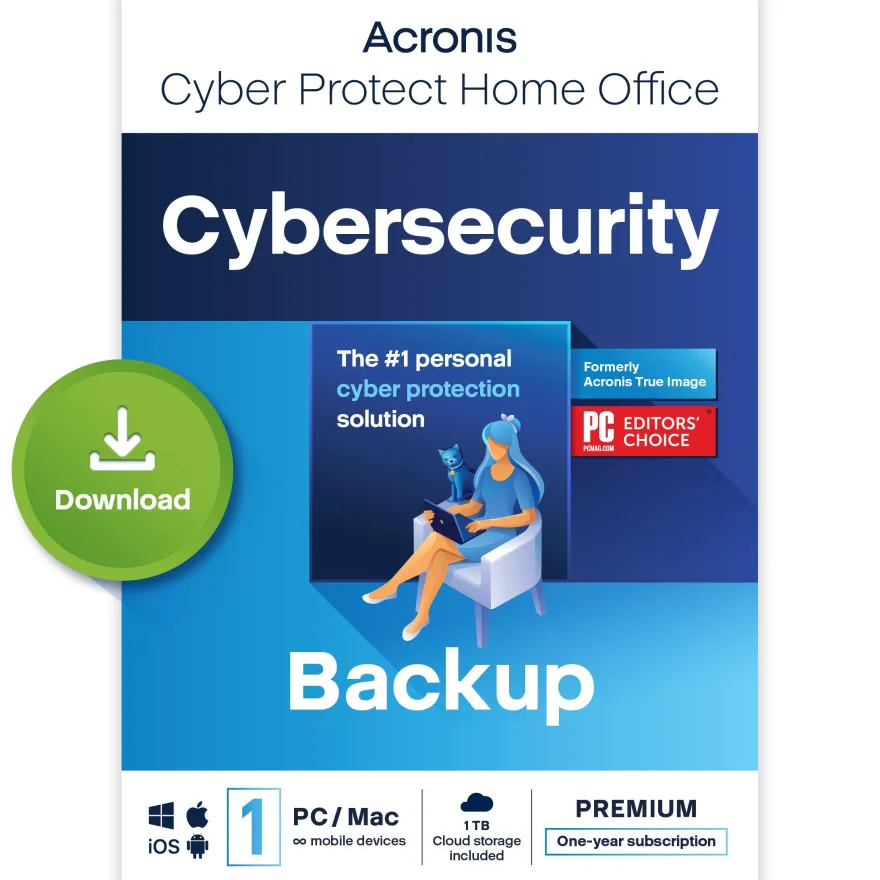 Acronis Cyber Protect Home Office 2023 - Premium - 1 Computer + 1 TB Cloud Stora