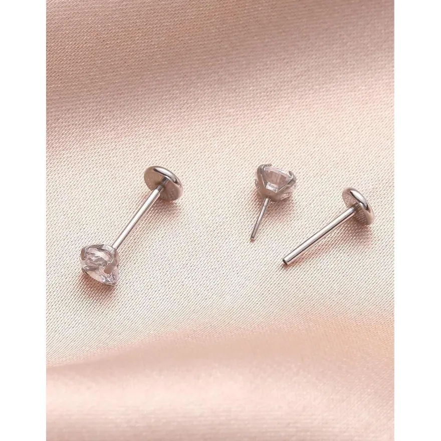 Acryl Lippen Tragus Helix Ohrstecker 16G Stud Piercing Set 7 Stück MODRSA