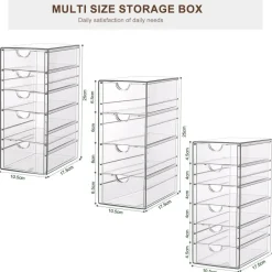 Acryl Schubladenboxen Schreibtisch Organizer Make up 15 Schubladen Büro Schule