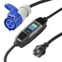 Adapterkabel 150cm 3x 2,5mm² von Schuko nach CEE + Fehlerstromschutzschalter