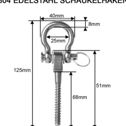 Adicase Schaukelhaken 304 Edelstahl Deckenhaken Halterung Holzbalken Hängematten
