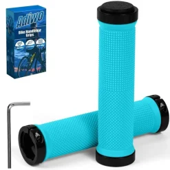 Adiwo Fahrradgriffe Ergonomisch Typ D - Blau, Rutschfest, Universal 22,2mm