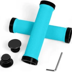 Adiwo Fahrradgriffe Ergonomisch Typ D - Blau, Rutschfest, Universal 22,2mm