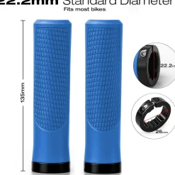 Adiwo Fahrradgriffe Ergonomisch Lenkergriffe Blau, Rutschfest, Universell für