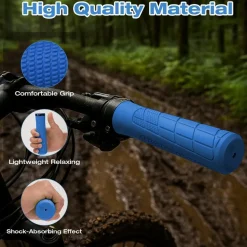 Adiwo Fahrradgriffe Ergonomisch Lenkergriffe Blau, Rutschfest, Universell für
