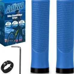 Adiwo Fahrradgriffe Ergonomisch Lenkergriffe Blau, Rutschfest, Universell für
