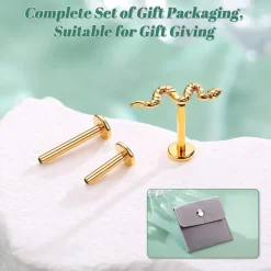 Adramata G23 Titan Helix Tragus Labret Lippenpiercing mit Innengewinde