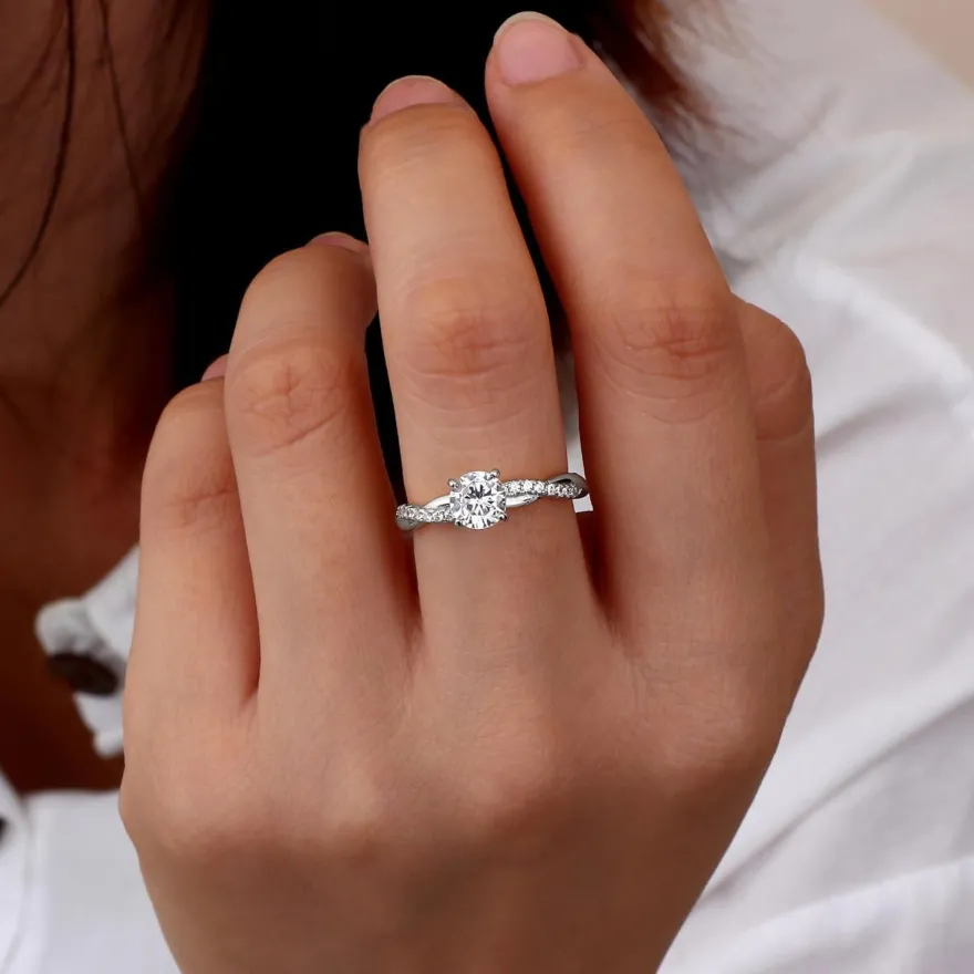 Adramata 925 Sterling Silber Ring Damen Verstellbar Daumenring Verlobungsring