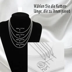 Afstalr Kreuz Kette Herren - Gold/Silber Anhänger, Christentum Schmuck, 60cm