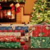 AhfuLife 2 Rollen Weihnachtsgeschenkpapier Set, 43cm x 15m Nature Kraftpapier