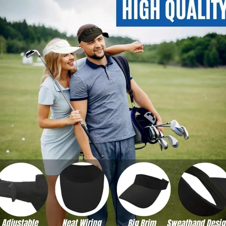 AHLPO Unisex Sonnenkappe Visor Cap - Einstellbar, Atmungsaktiv