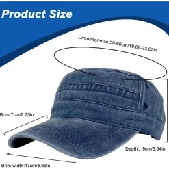 AHLPO Unisex Vintage Military Cap aus Baumwolle - Verstellbare Baseballkappe