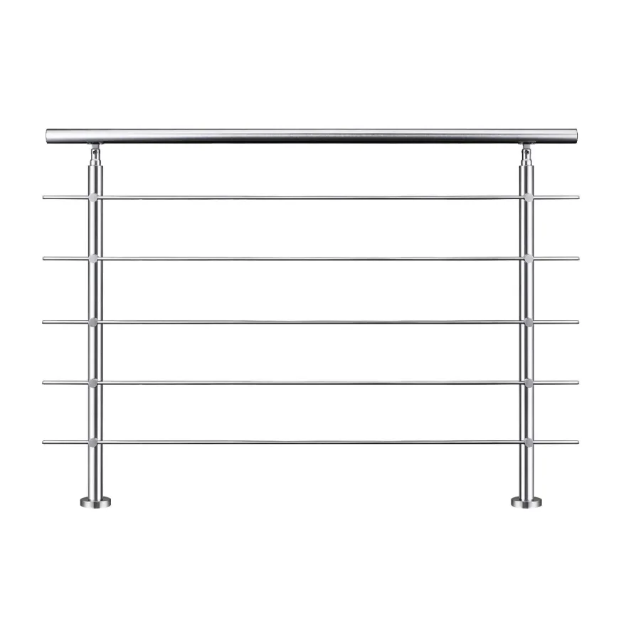 AICA Handlauf 180cm Geländer 5 Querstäbe Treppengeländer Balkongeländer Edelstahl
