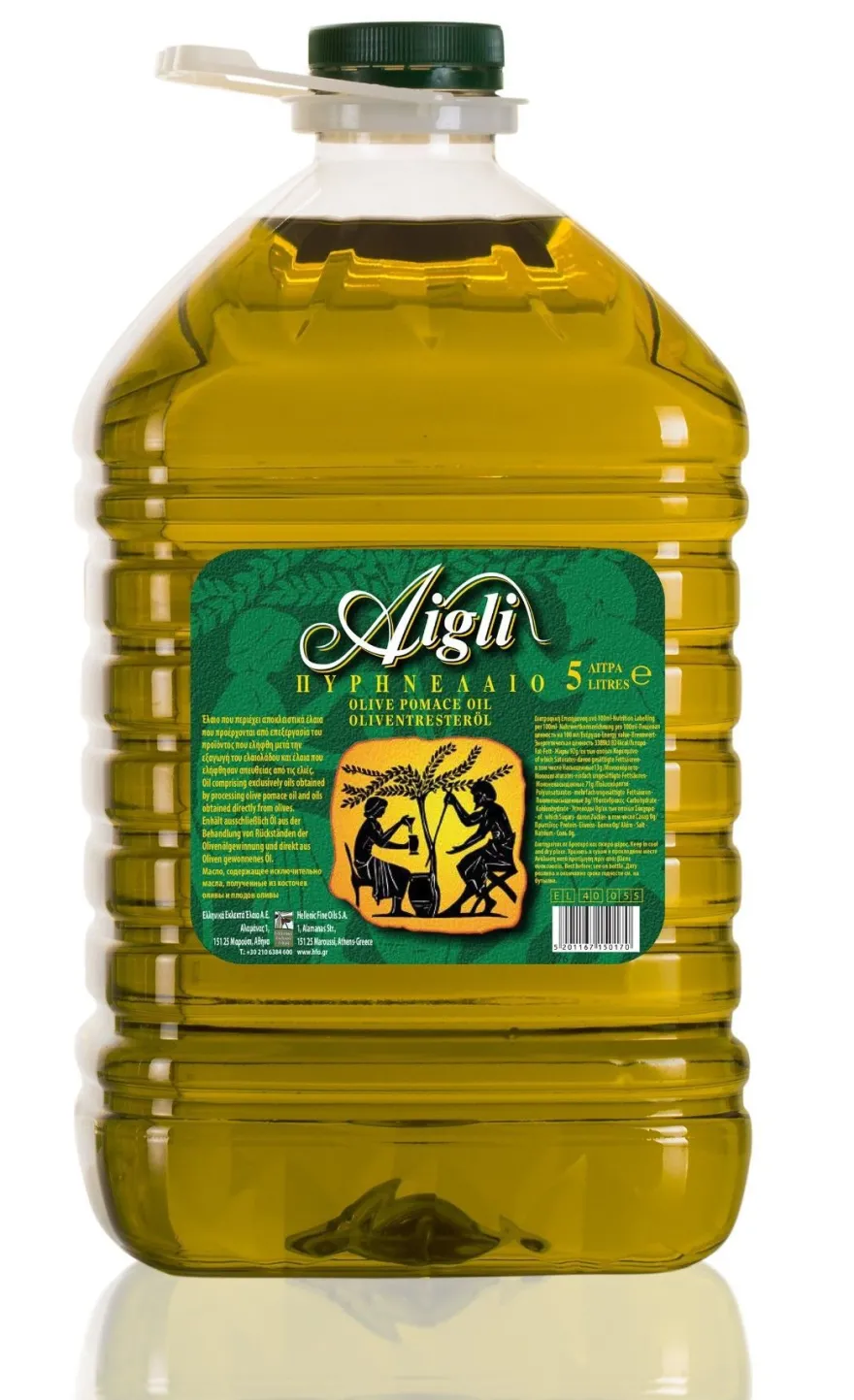 Aigli Olivenöl 5 Liter Oliventresteröl Olio di Sansa hoch erhitzbares Bratöl