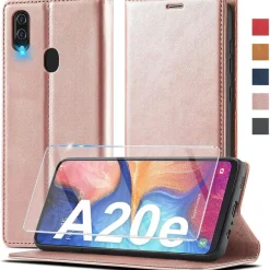 Ailicici Klapphülle für Samsung A20e in Lederoptik