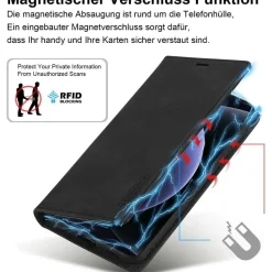 Ailicici S23 Klapphülle mit Ständer in Lederoptik