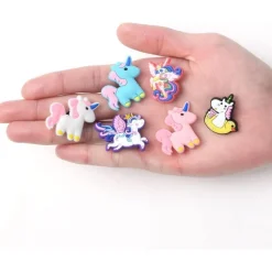 Ainiv 20er Set Einhorn Schuh Charms für Kinder, Cartoon PVC Shoe Charms für