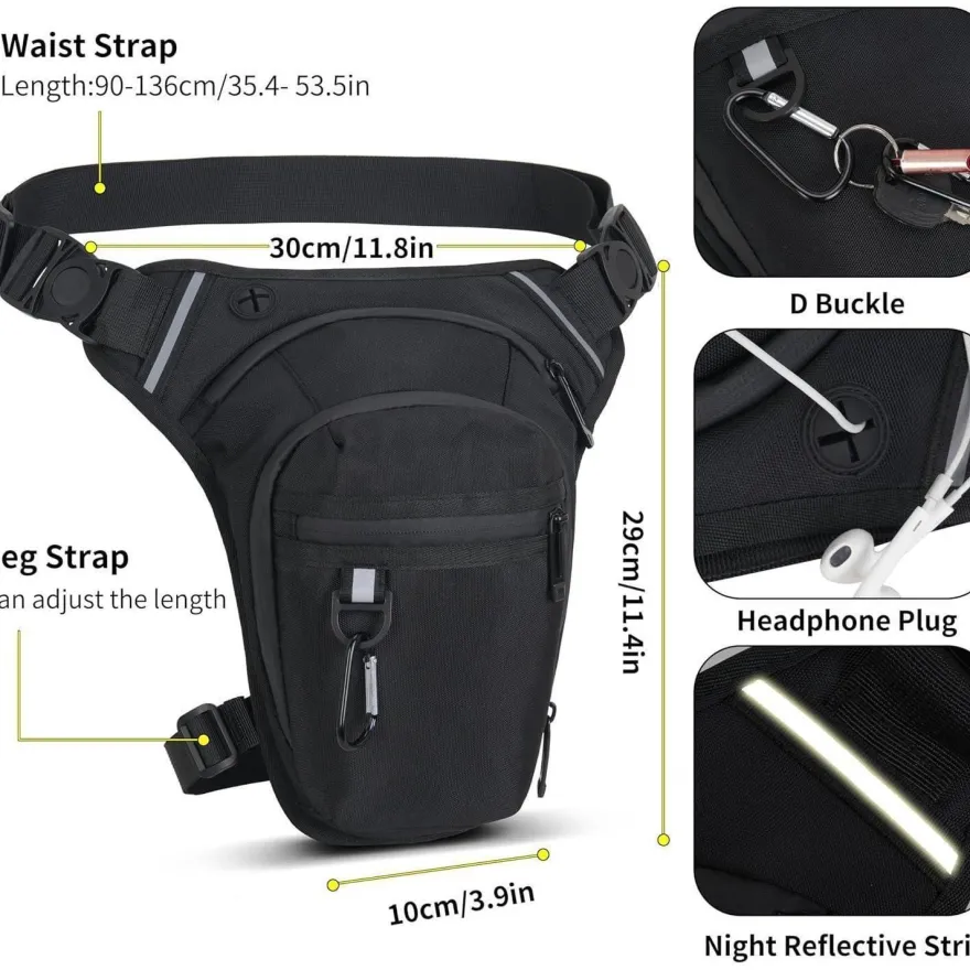AIRCBC Beintasche Motorrad Herren Damen Wasserdicht Oberschenkeltasche mit