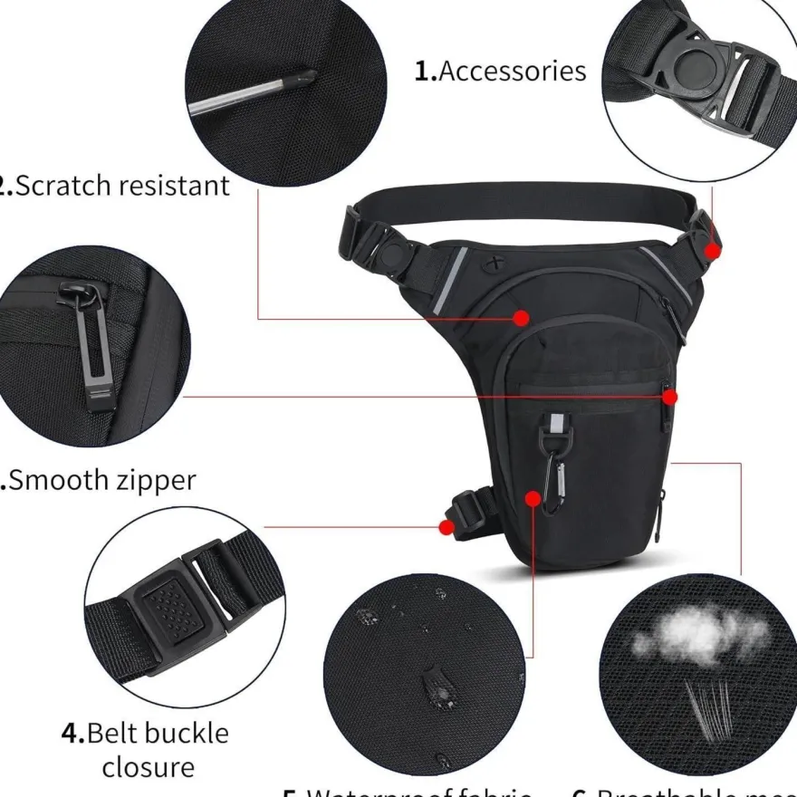 AIRCBC Beintasche Motorrad Herren Damen Wasserdicht Oberschenkeltasche mit