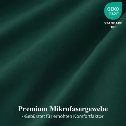 Aisbo Bettwäsche 155x220 cm 2-teilig Dunkelgrün/Salbeigrün, Mikrofaser