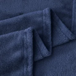 Aisbo Kuscheldecke Blau 220x240 cm XXL - Flauschige, warme Fleecedecke für Sofa