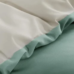Aisbo Wendebettbezug 240x260 cm mit 2 Kissenbezügen 65x65 cm, Grün/Beige