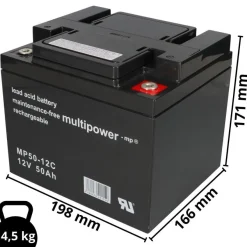 Akku kompatibel Jansen E-Mobile und Scooter 2x 12V 50Ah MP