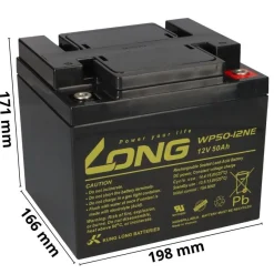 Akku-Satz 24V 50Ah mit 2x Kung Long WP50-12NE für Meyra Ortopedia Compact 920N 40