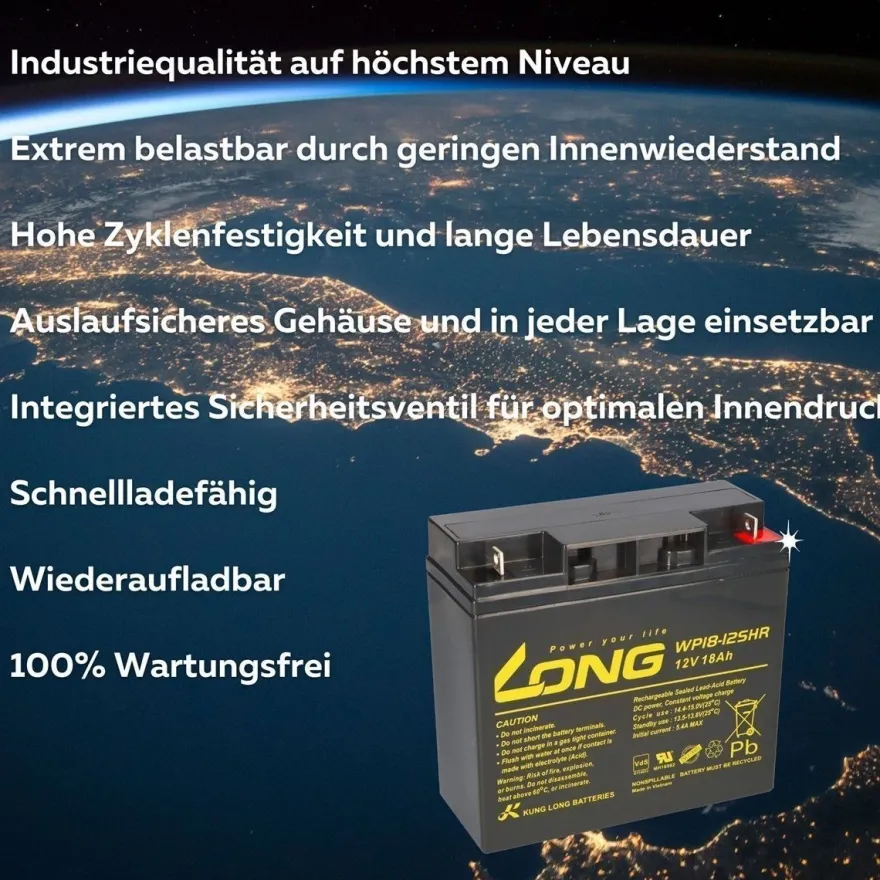 Akku SET kompatibel Brandmeldezentrale ABB BZK8 BZK20