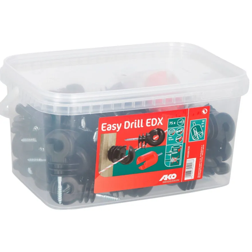 AKO Easy Drill Ringisolator EDX, durchgehende St?tze, 75 St?ck inkl. Einschraubhilfe