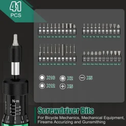 ALAIAL Drehmoment Schraubendreher Set, 1-7 Nm, 1/4 Zoll, 41-teilig