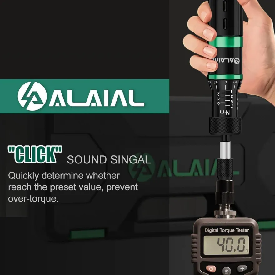 ALAIAL Drehmoment Schraubendreher Set, 1-7 Nm, 1/4 Zoll, 41-teilig