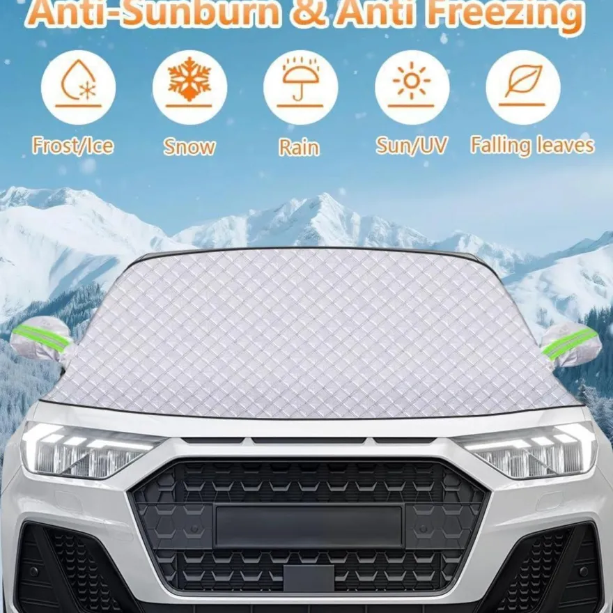 Alaoo Windschutzscheibenabdeckung für Auto, SUV, LKW - Faltbar, Abnehmbar