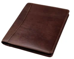 Alassio Schreibmappe A5 MONACO Businessmappe Orgamappe Leder dunkelbraun 30057