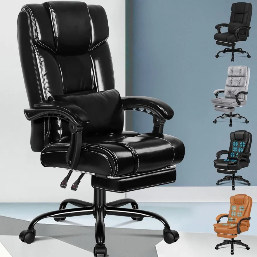 Alfordson Bürostuhl Hochlehner 150° Liegeposition schwarz