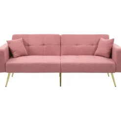 AliSefaiy Schlafsofa mit Schlaffunktion, verstellbarer Rückenlehne, goldenen