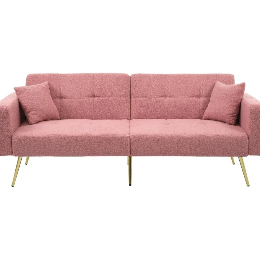 AliSefaiy Schlafsofa mit Schlaffunktion, verstellbarer Rückenlehne, goldenen