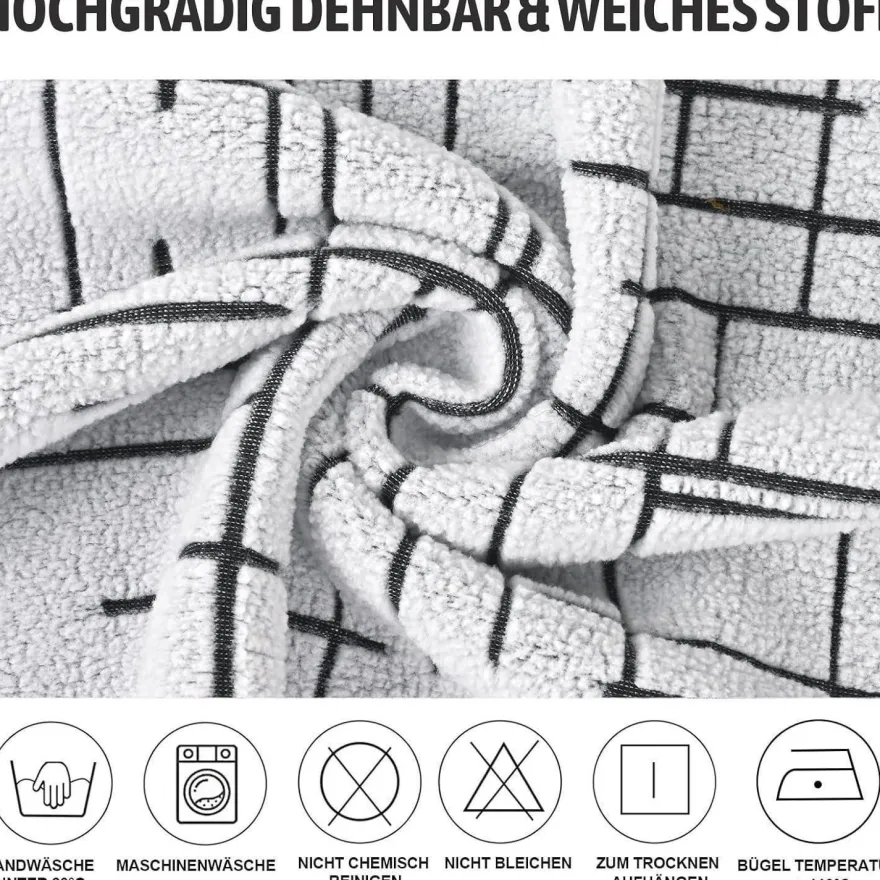 Alishomtll 6er Set Jacquard Stretch Stuhlhussen für Schwingstühle, Universal