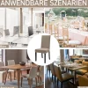 Alishomtll 6er Set Stretch Samt Stuhlhussen Khaki, Velvet/Velour Stuhlbezug für