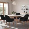 Alishomtll 6er Set Stuhlhussen mit Armlehnen, Stretch, abnehmbar und waschbar