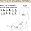 Alishomtll 6er Set Stuhlhussen aus Stretch-Samt, waschbar, für Esszimmerstühle