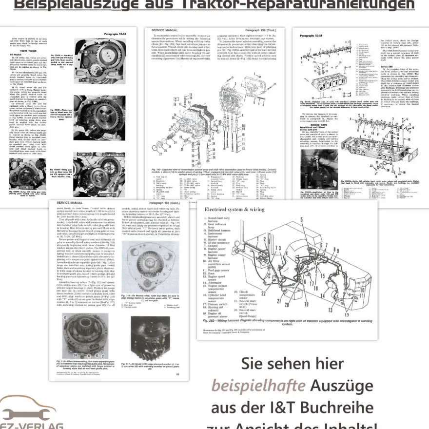 Allis-Chalmers D-10/12/14/15/17 160/170/175 57-80 Traktor Reparaturanleitung I&T