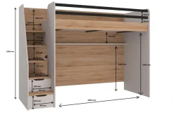 Almila Kinderzimmer New Options mit 3 Schlafplätzen